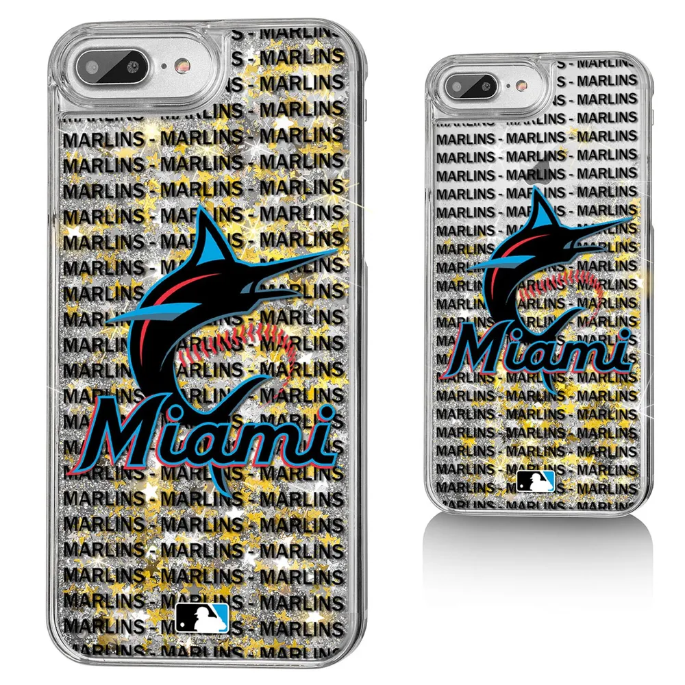 Lids Miami Dolphins iPhone Text Backdrop Design Glitter Case