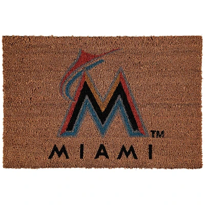 Paillasson en fibre de coco 20'' x 30'' avec logo Miami Marlins