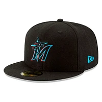 Miami Marlins New Era Game Authentic Collection On-Field 59FIFTY - Chapeau ajusté Noir