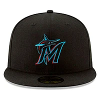 Miami Marlins New Era Game Authentic Collection On-Field 59FIFTY - Chapeau ajusté Noir