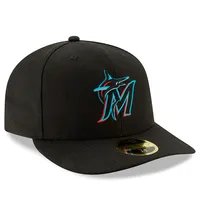 Miami Marlins New Era Game Authentic Collection On-Field Low Profile 59FIFTY - Fitted Hat Black