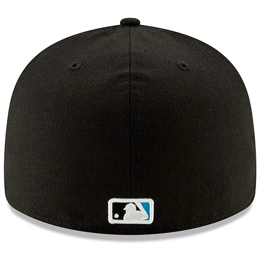Miami Marlins New Era Game Authentic Collection On-Field Low Profile 59FIFTY - Fitted Hat Black