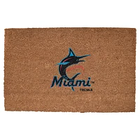 Paillasson en fibre de coco avec logo de l'équipe des Marlins de Miami