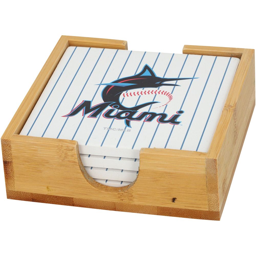 Miami Marlins Team Uniform Coaster Set