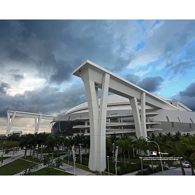 Miami Marlins Unsigned LoanDepot Park Outside the Stadium Photograph