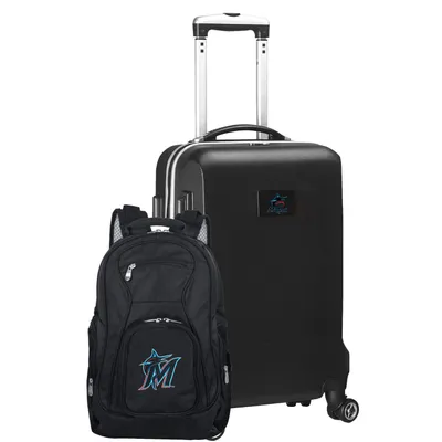 Miami Marlins MOJO Deluxe 2-Piece Backpack and Carry-On Set