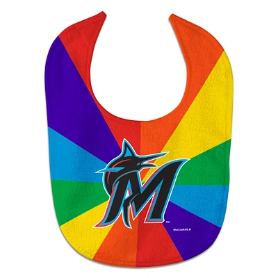 Newborn & Infant WinCraft Miami Marlins Rainbow Baby Bib