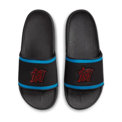 Miami Marlins Nike Off-Court Wordmark Slide Sandals