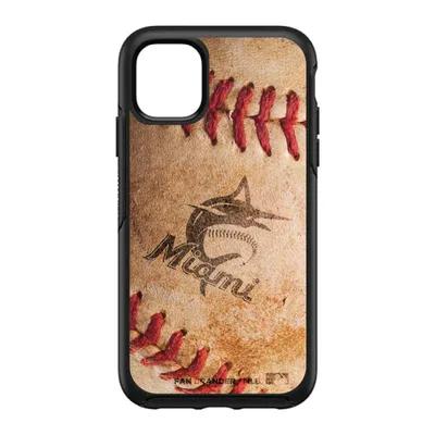 Miami Marlins OtterBox Baseball Design iPhone Symmetry Case - Black