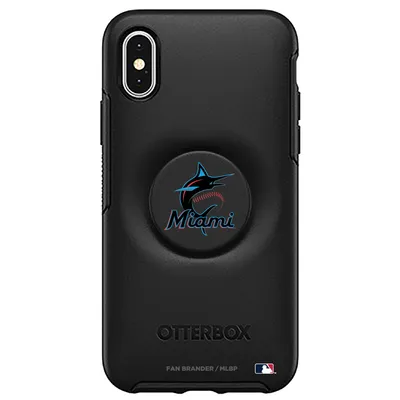 Miami Marlins OtterBox Otter + Pop Symmetry Series iPhone Case with Integrated PopSockets PopGrip