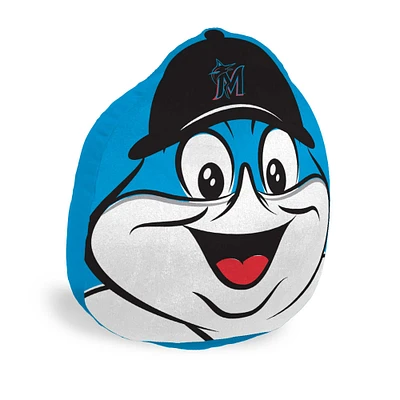 Coussin en peluche Pegasus Miami Marlins avec mascotte et fonctionnalités