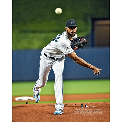 Sandy Alcantara Miami Marlins Unsigned Delivers a Pitch Photograph