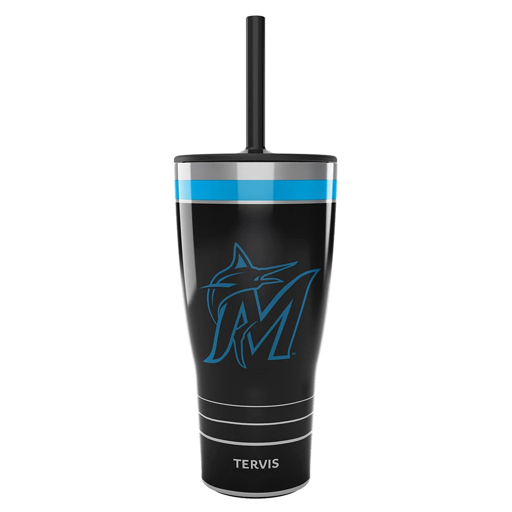 Tervis Miami Marlins 30oz. Gobelet de jeu de nuit avec paille