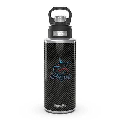 Tervis Miami Marlins 32oz. Carbon Fiber Wide Mouth Bottle