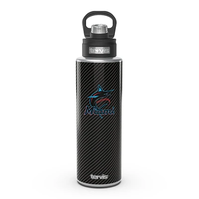 Tervis Miami Marlins 40oz. Bouteille d'eau à large goulot en fibre de carbone