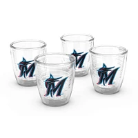 Tervis Miami Marlins paquet de quatre 12oz. Ensemble de gobelets emblème