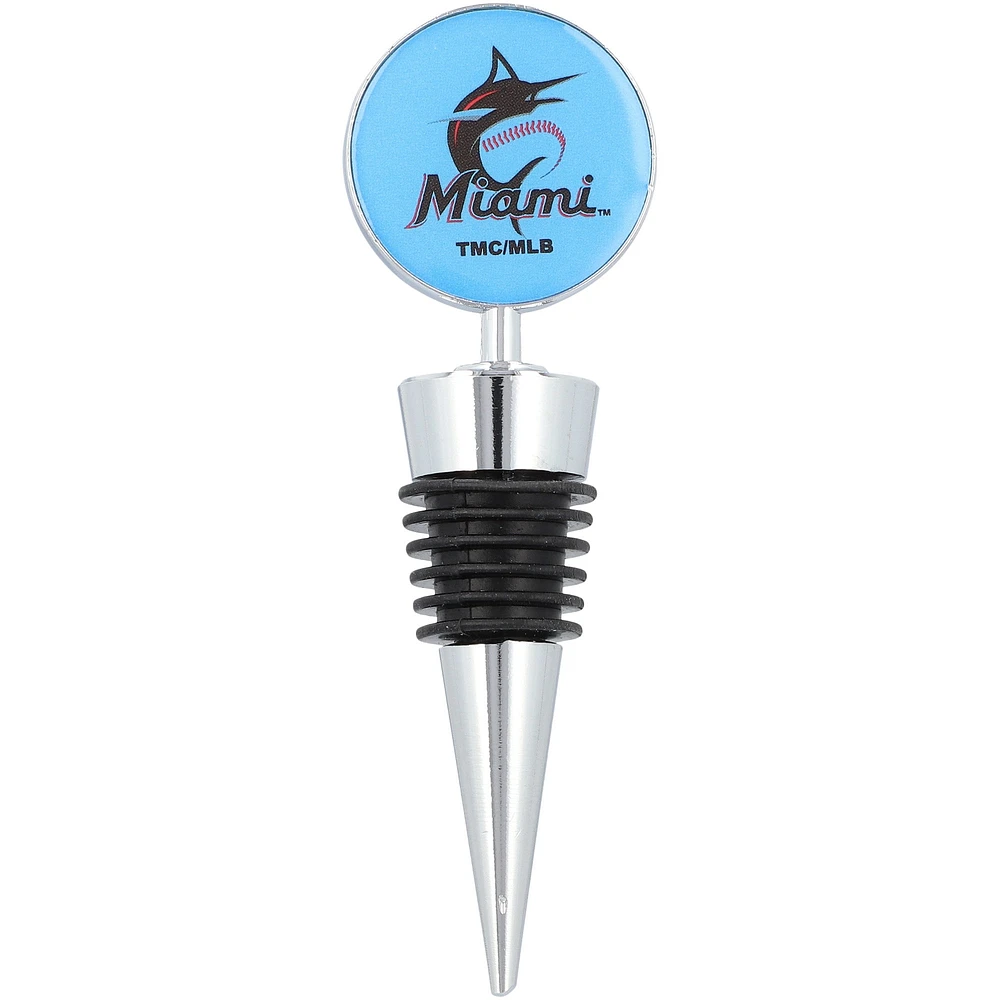 The Memory Company Miami Marlins Stainless Steel Wine Stopper