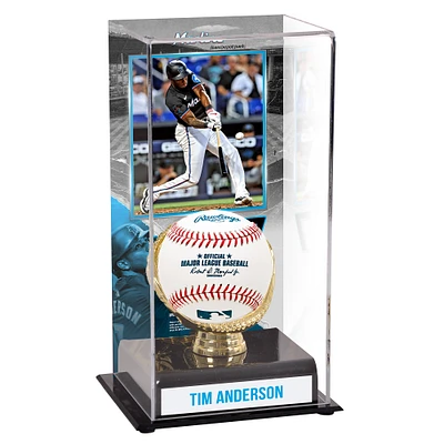 Vitrine d'exposition sublimée Tim Anderson Miami Marlins avec image