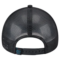 Toddler New Era  White/Black Miami Marlins Painted A-Frame 9FORTY Trucker Adjustable Hat