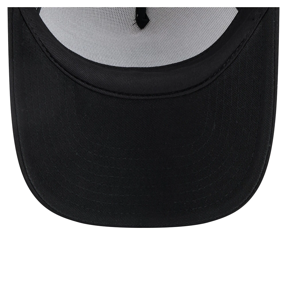 Toddler New Era  White/Black Miami Marlins Painted A-Frame 9FORTY Trucker Adjustable Hat