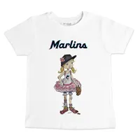 Miami Marlins Baseball Flag Tee Shirt Women's Small / White