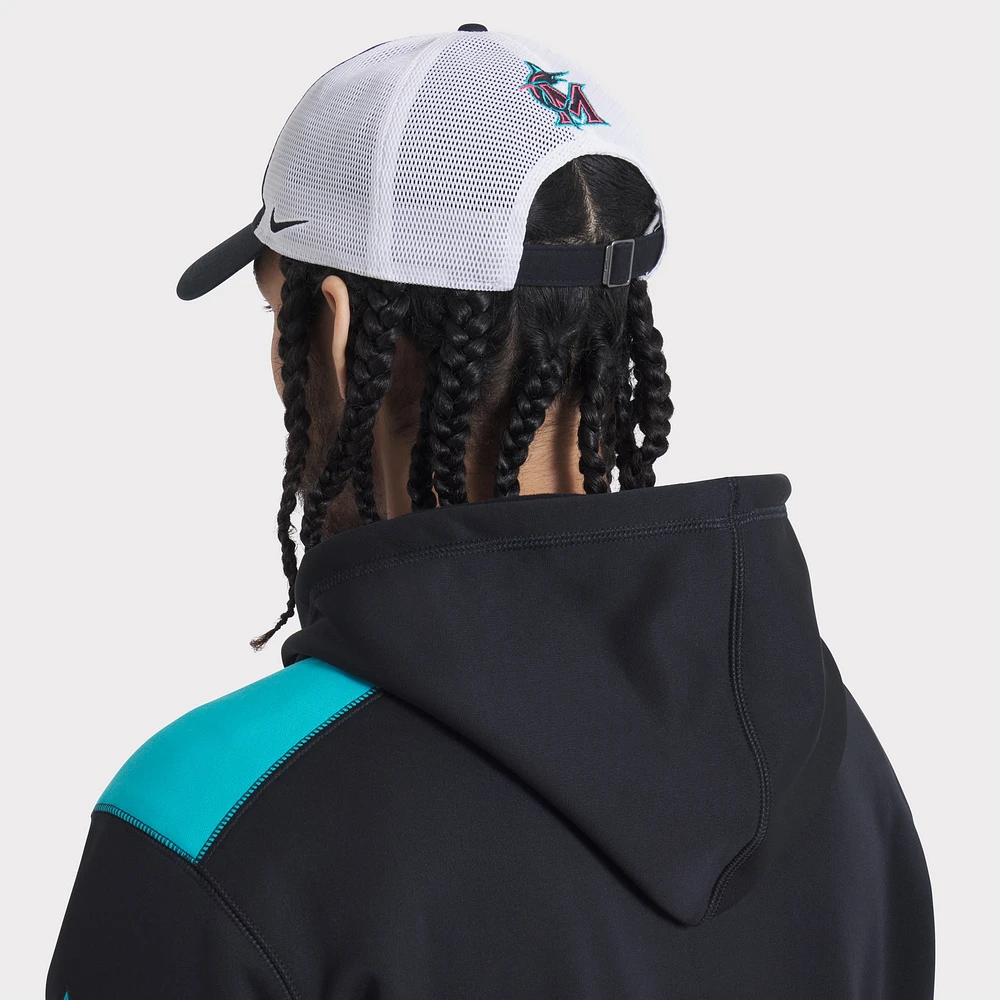 Unisex Nike  Black/White Miami Marlins 2025 City Connect Trucker Adjustable Hat