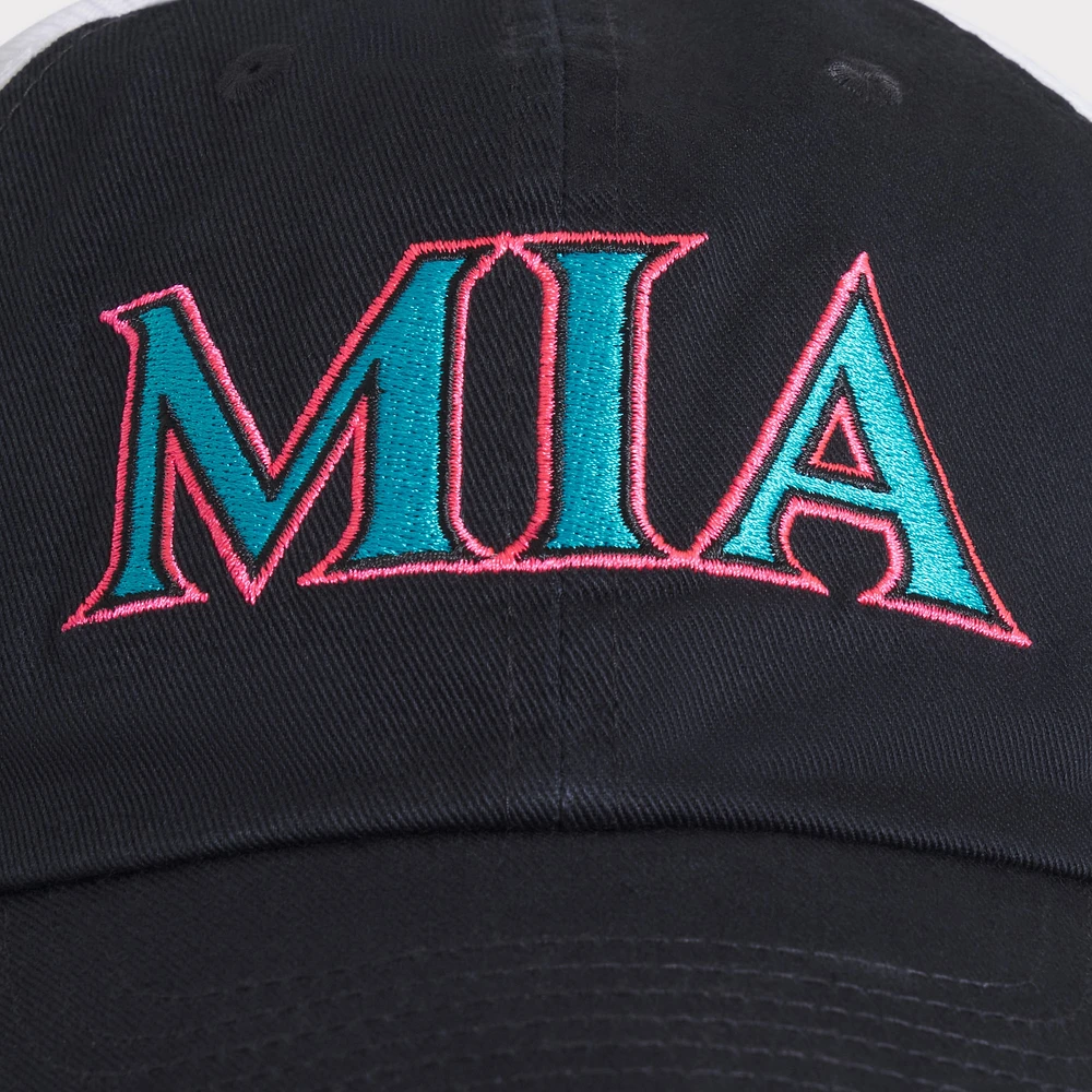 Unisex Nike  Black/White Miami Marlins 2025 City Connect Trucker Adjustable Hat