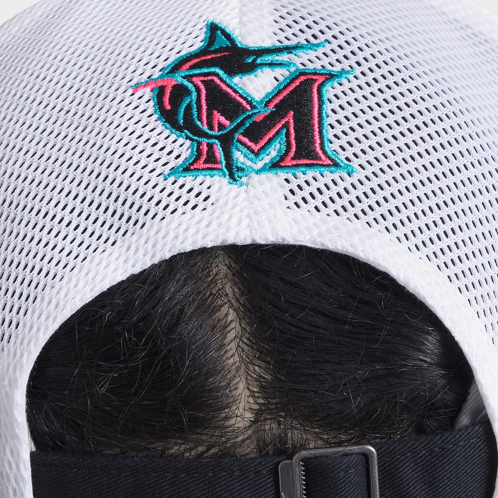 Unisex Nike  Black/White Miami Marlins 2025 City Connect Trucker Adjustable Hat