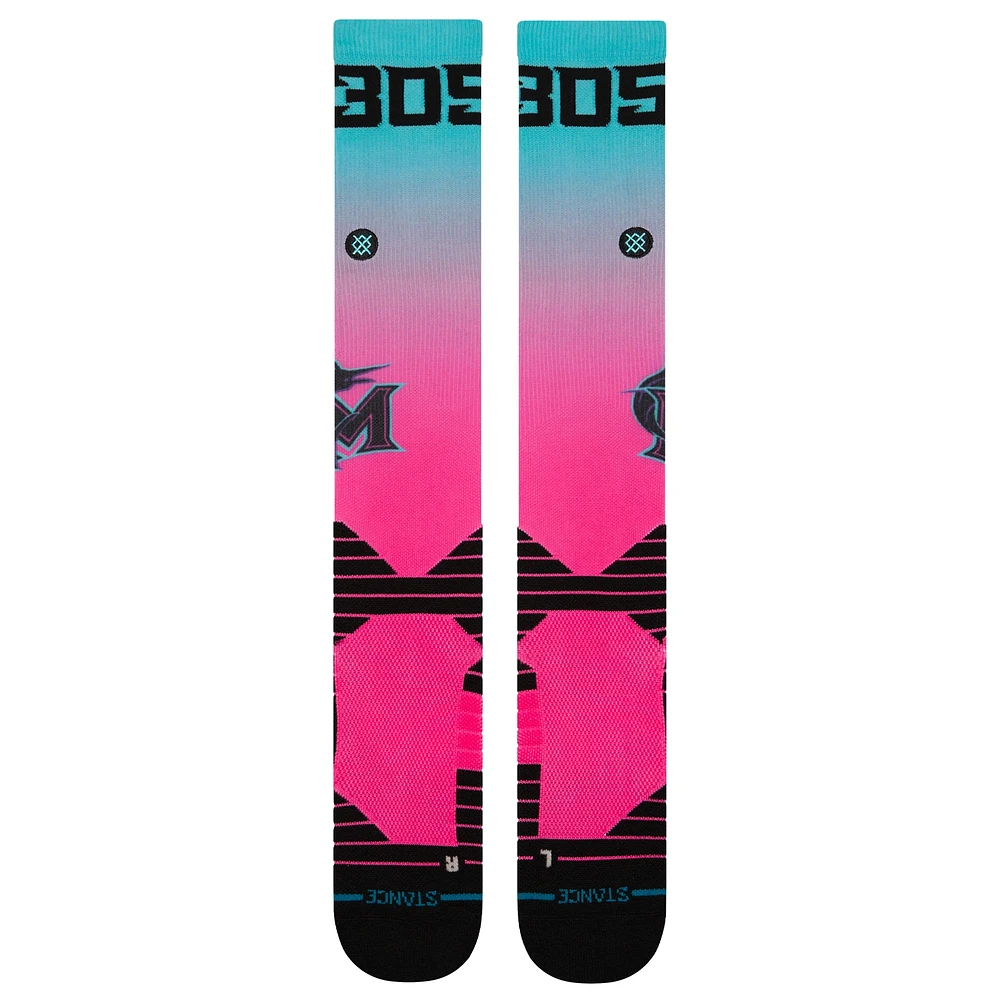 Unisex Stance Pink Miami Marlins 2025 City Connect Over The Calf Socks