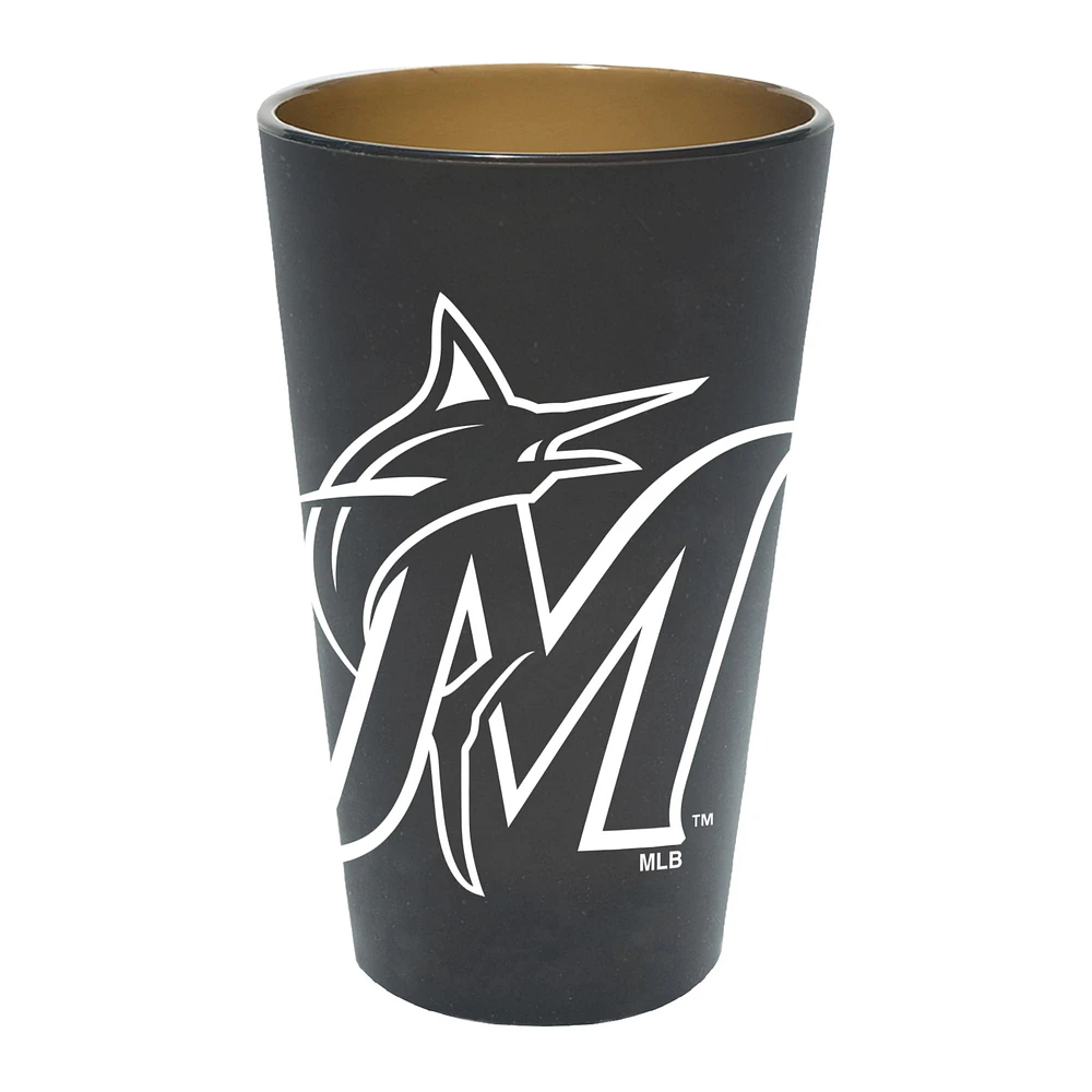 WinCraft Miami Marlins 16oz. Team Color Silicone Pint Glass