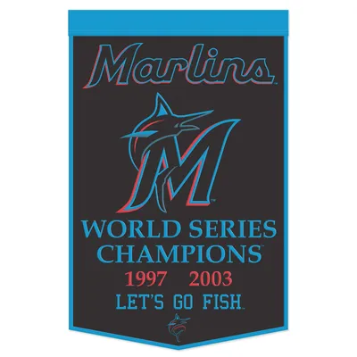 WinCraft Miami Marlins Bannière de championnat 24" x 38"