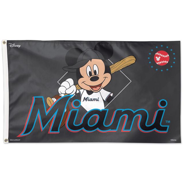 WinCraft Miami Marlins 3' x 5' Disney Drapeau unilatéral