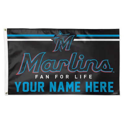 Miami Marlins WinCraft 3' x 5' One-Sided Deluxe Personalized Flag