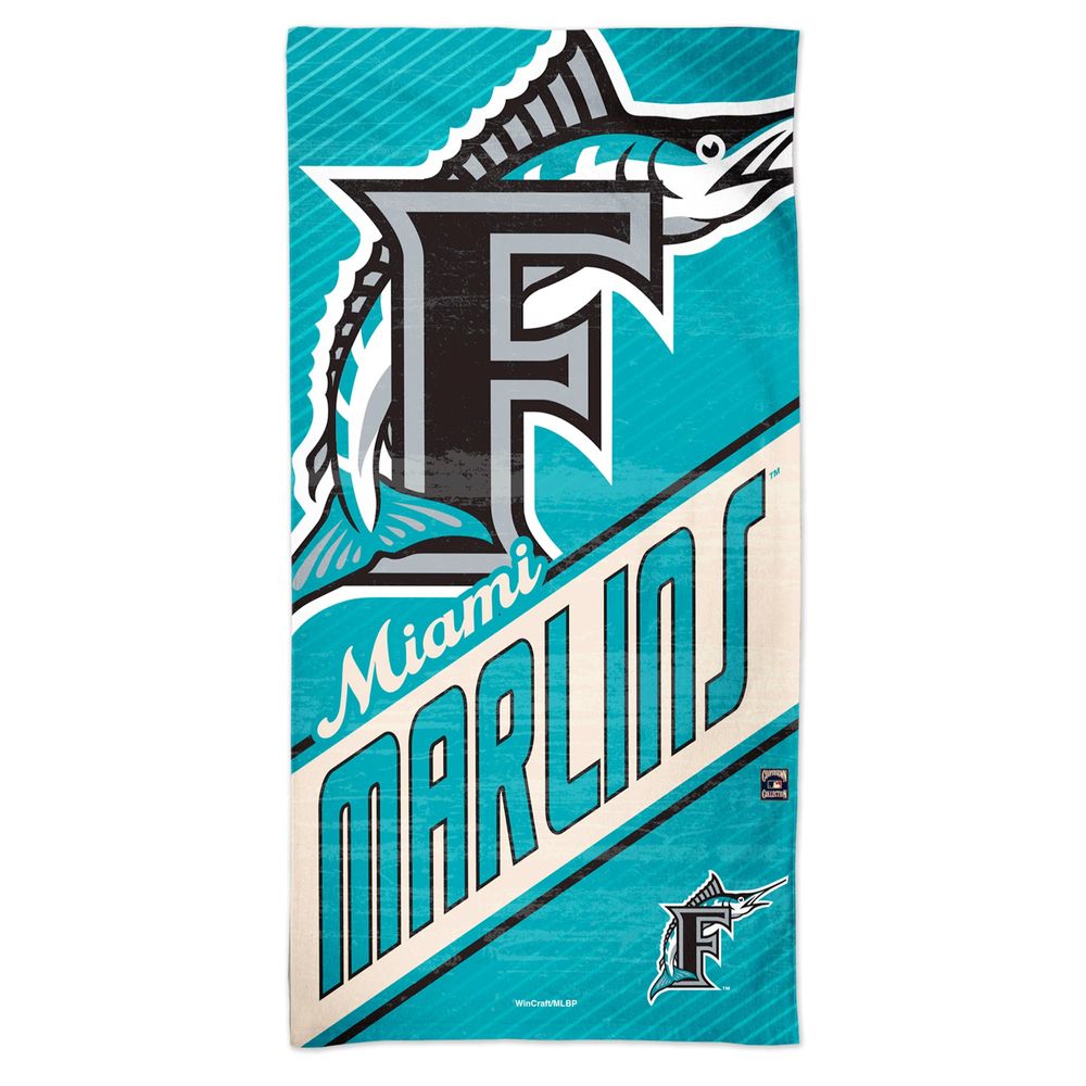 WinCraft Miami Marlins 30'' x 60'' Cooperstown Collection Spectra Beach Towel