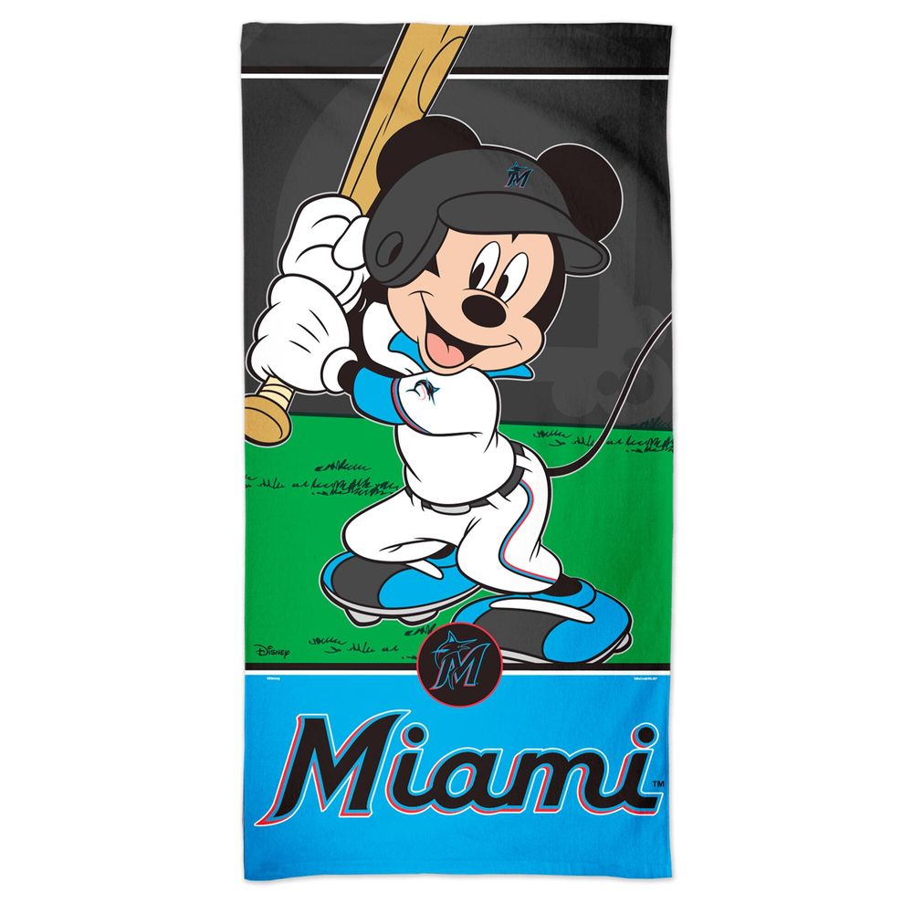 WinCraft Miami Marlins 30'' x 60'' Disney Spectra Beach Towel