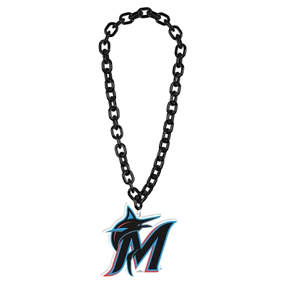 WinCraft Miami Marlins Collier à grande chaîne avec logo