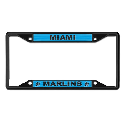 Cadre de plaque d'immatriculation WinCraft Miami Marlins couleur chrome