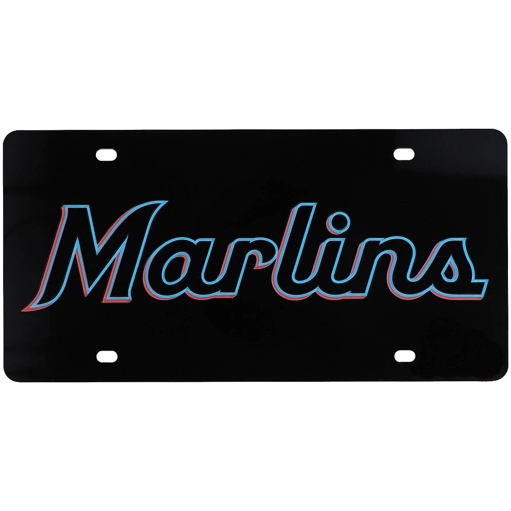 WinCraft Miami Marlins Crystal Mirror License Plate