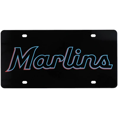 WinCraft Miami Marlins Crystal Mirror License Plate