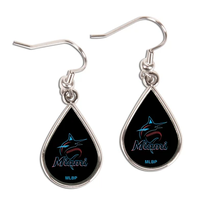 WinCraft Miami Marlins Boucles d'oreilles pendantes en forme de larme
