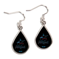 WinCraft Miami Marlins Boucles d'oreilles pendantes en forme de larme