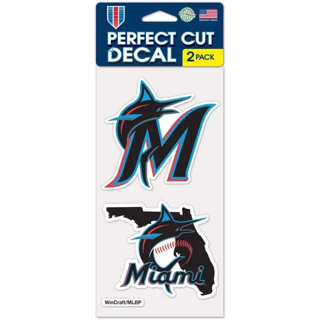 Miami Marlins WinCraft City Connect Three-Pack Multi-Use Decal Set