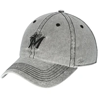 Casquette réglable pour femme '47 Grey Miami Marlins Mist Clean Up