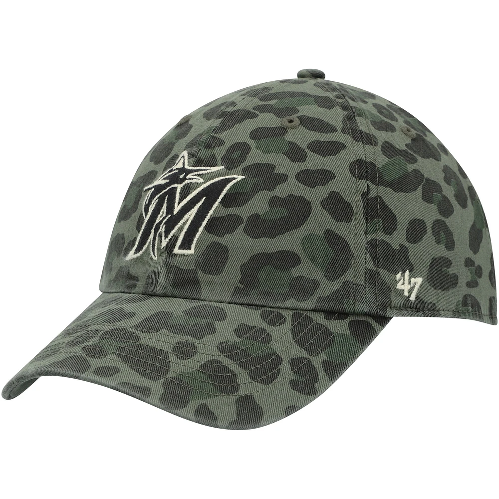 Women's '47 Green Miami Marlins Bagheera Clean Up Adjustable Hat