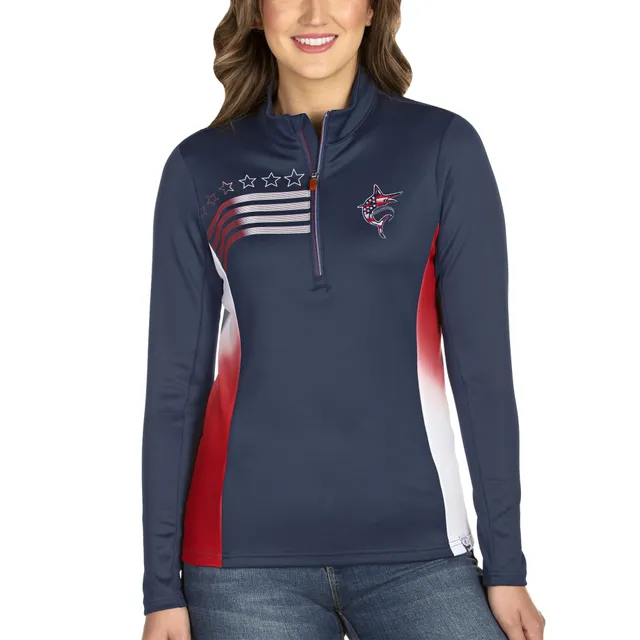 Lids St. Louis Cardinals Antigua Women's Pace Half-Zip Pullover Jacket -  Heathered Navy