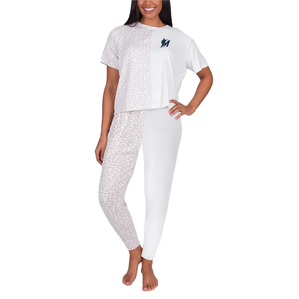 Lids Miami Marlins Concepts Sport Women's Brightside Top & Pants Set -  Cream