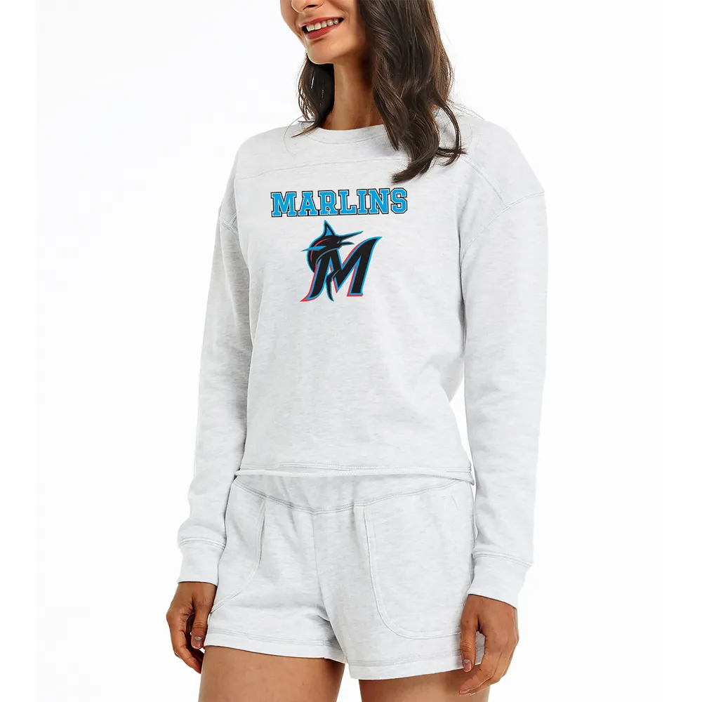 Lids Miami Marlins Concepts Sport Women's Crossfield Long Sleeve Top &  Shorts Set - Cream