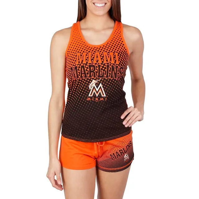 Women's Miami Marlins Levelwear Black Macy Muscle Tank Top