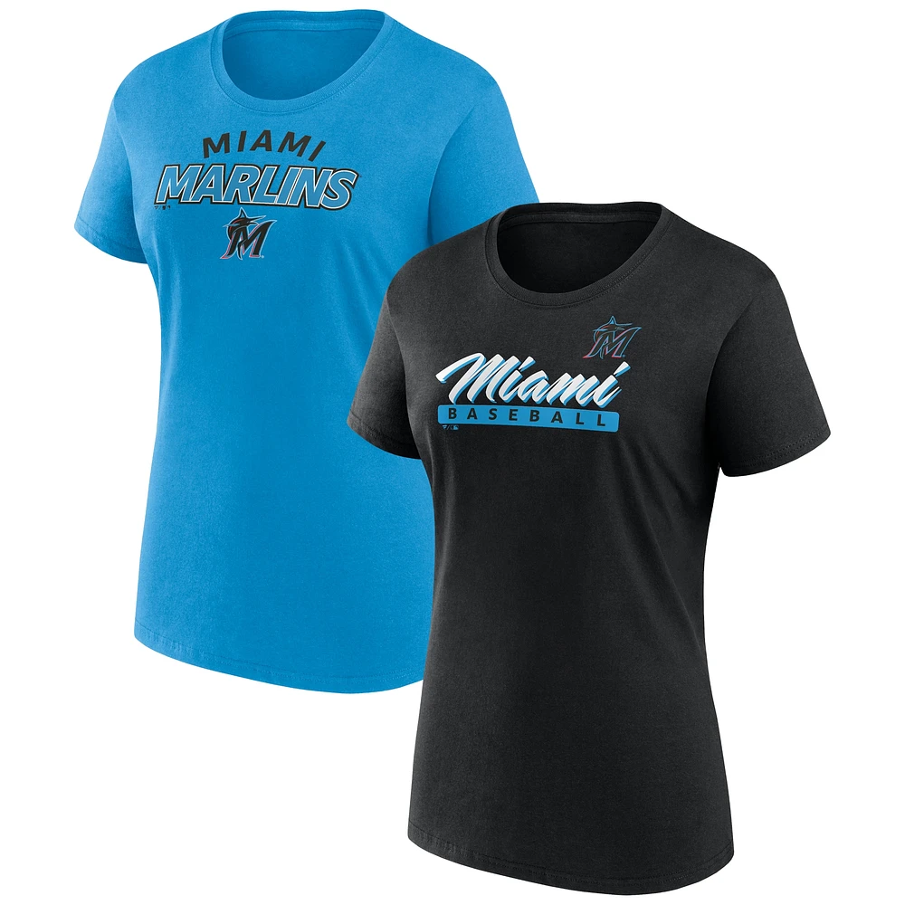 Pack combiné de t-shirts Fanatics Miami Marlins Risk pour femmes