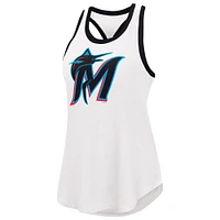 Débardeur blanc Miami Marlins Tater G-III 4Her by Carl Banks pour femme